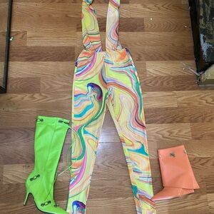 One piece the top crisscross in the back $30 size small